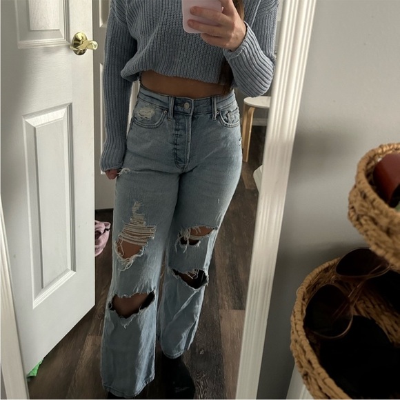 wild fable Denim - Wild Fable Size 00 Distressed Light Blue Women's Jeans